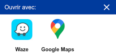 Ouvrez l'itinéraire final dans Google Maps ou Waze pour vous rendre à destination au meilleur prix